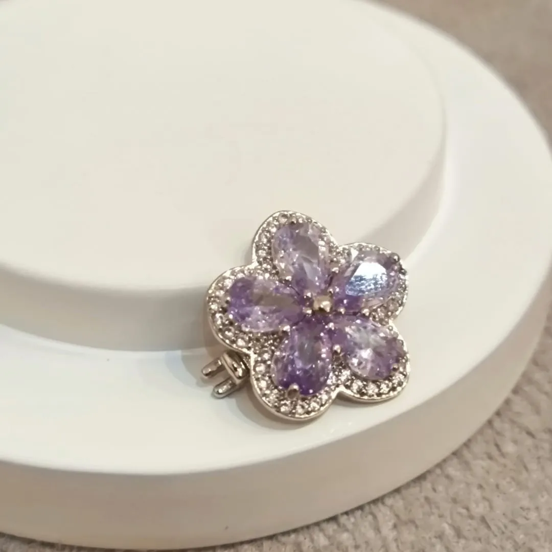 PINGENTE PARA PULSEIRA FLOR LAVANDA/LILÁS