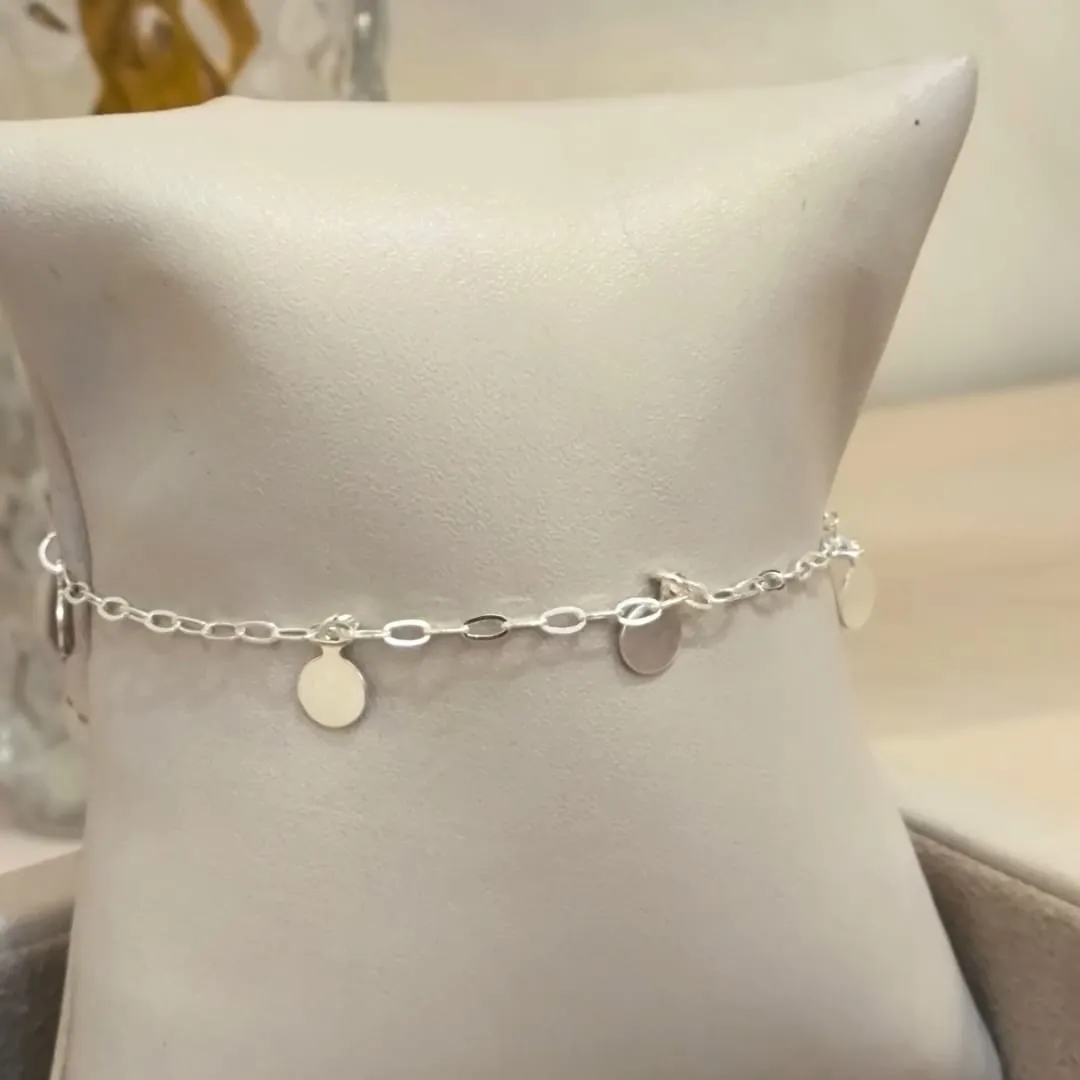 PULSEIRA PRATA MEDALHAS