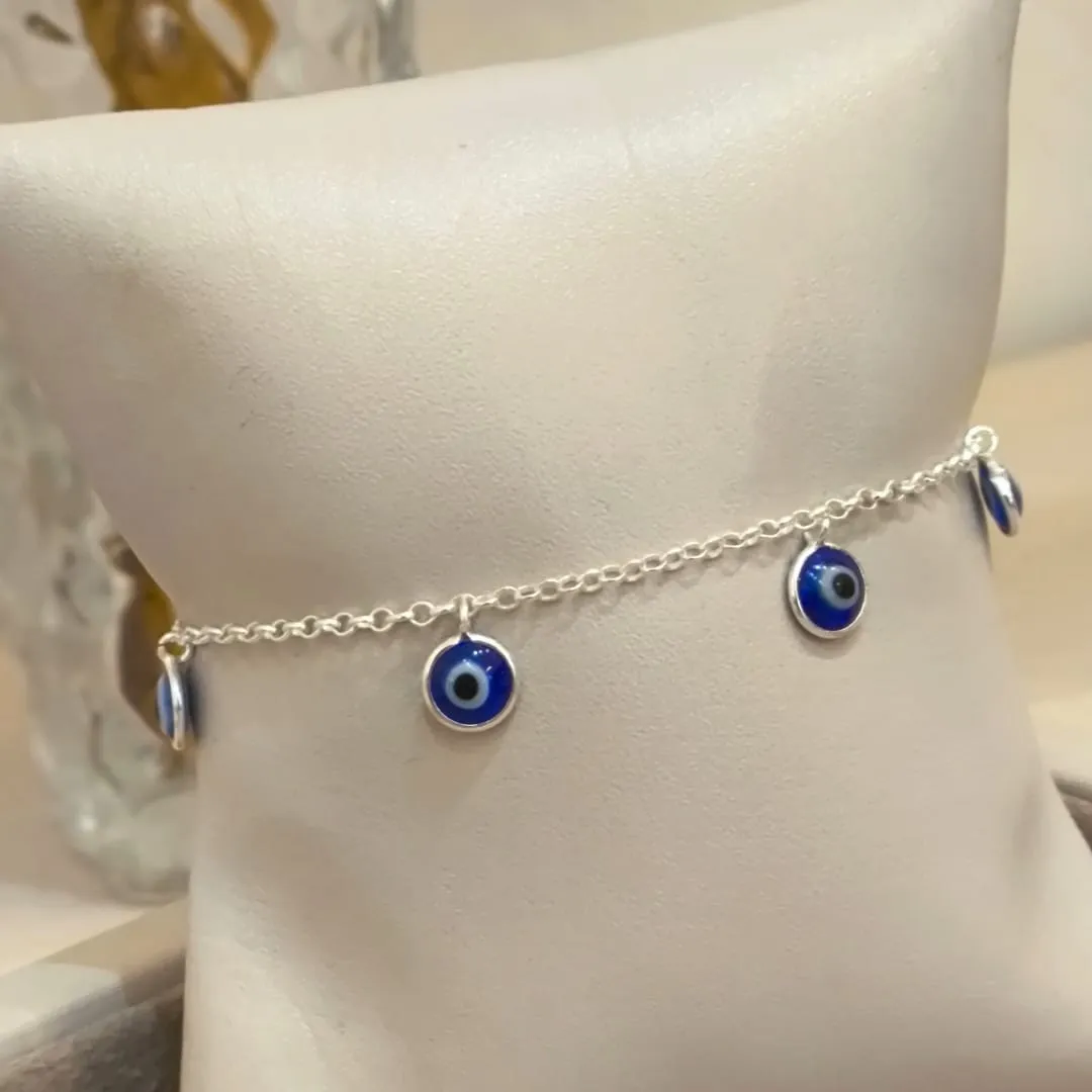 PULSEIRA PRATA OLHO GREGO M