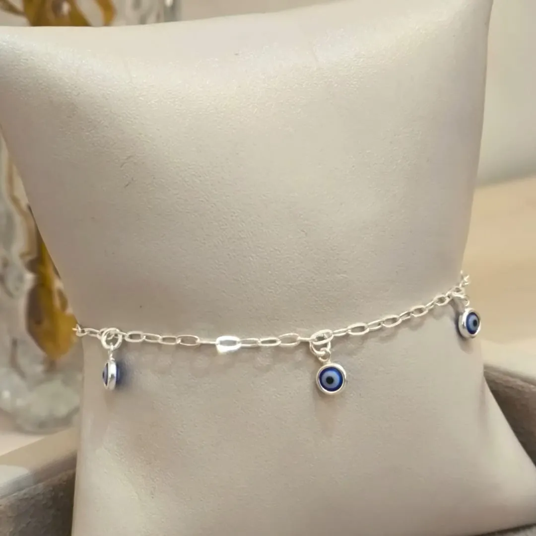 PULSEIRA PRATA OLHO GREGO P