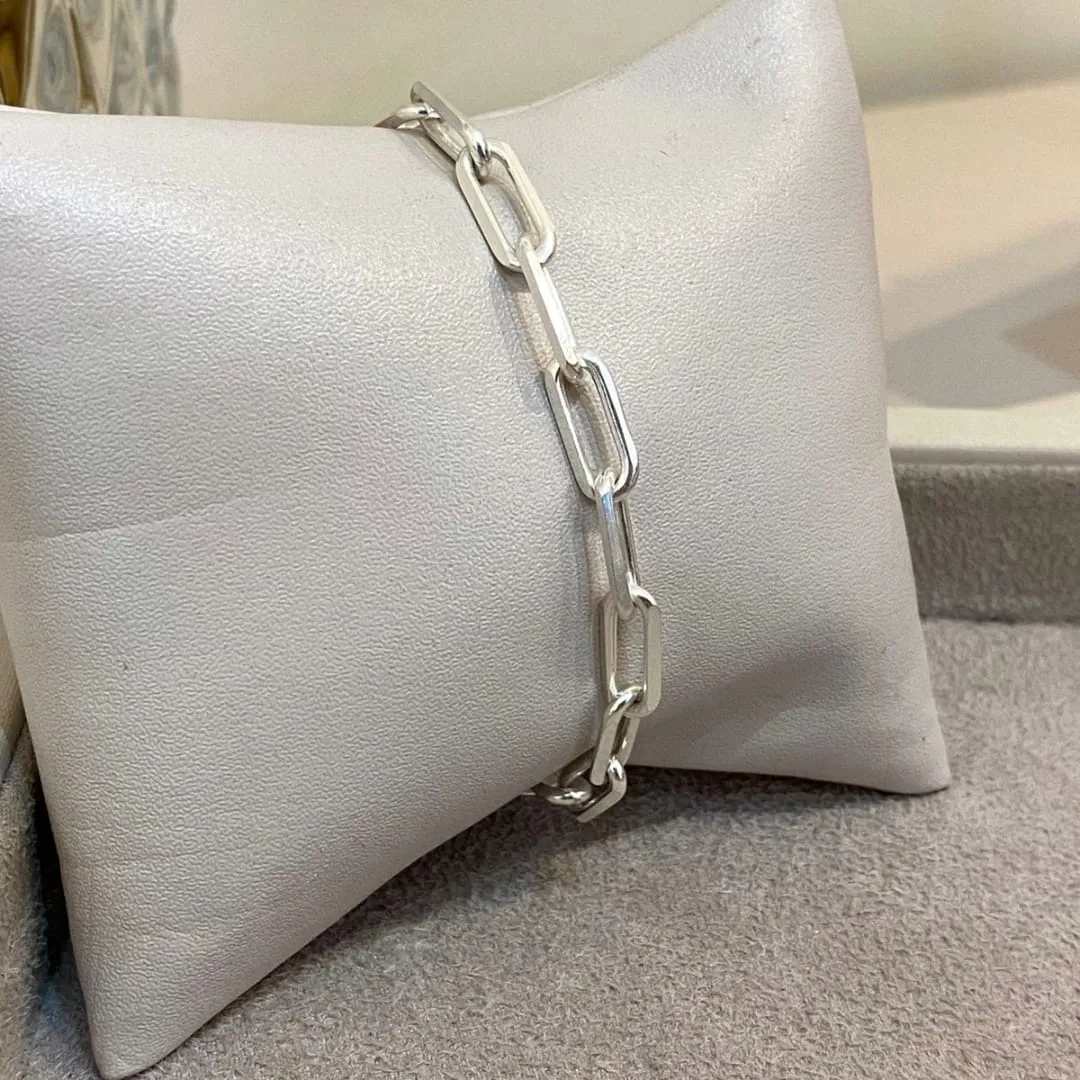 PULSEIRA PRATA CARTIER ELOS GRANDES