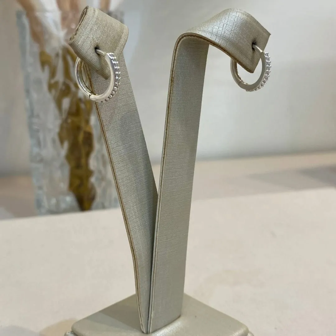ARGOLA PRATA CRAVEJADA G
