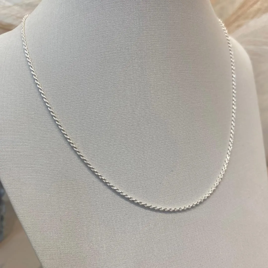 CORRENTE PRATA CORDÃO BAIANO 45CM