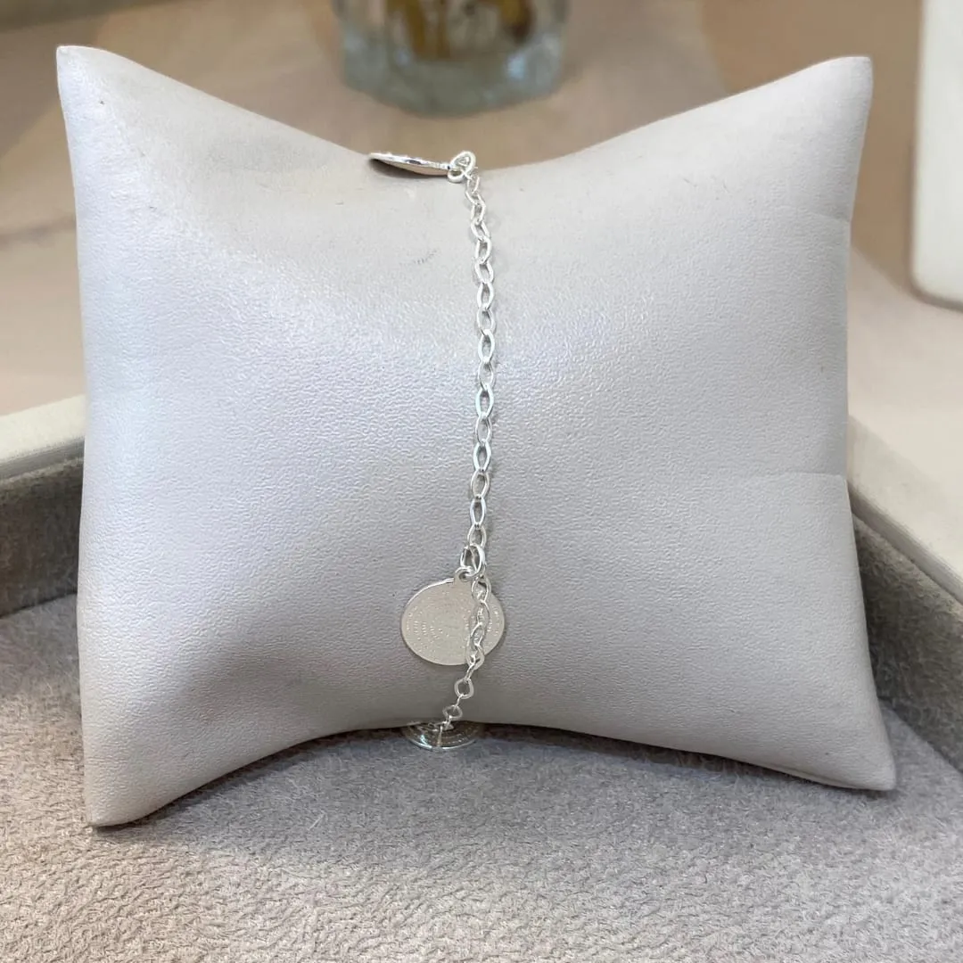 PULSEIRA PRATA 4 MEDALHAS PAI NOSSO