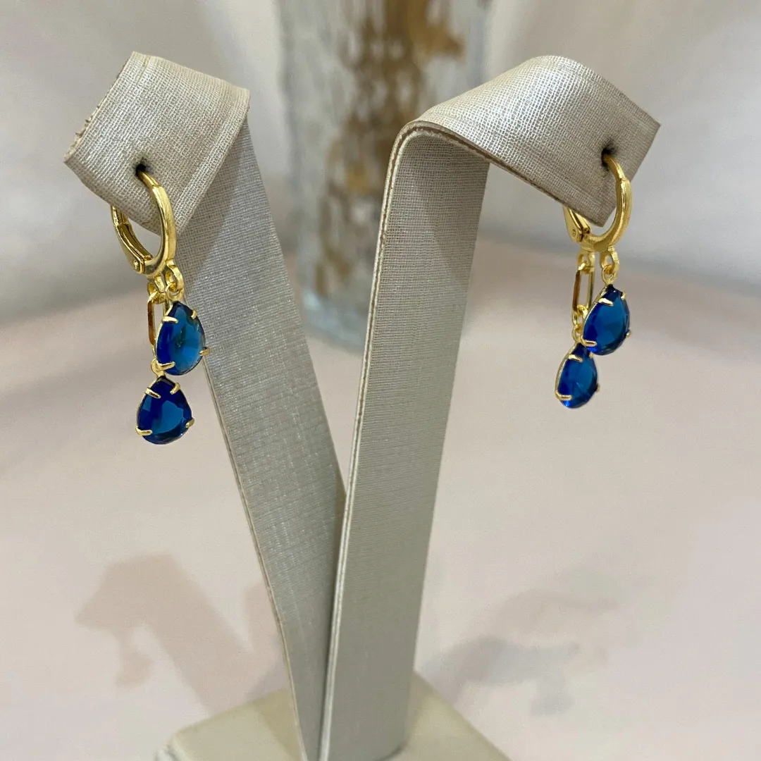 ARGOLA CLICK DUAS GOTAS AZUL MARINHO