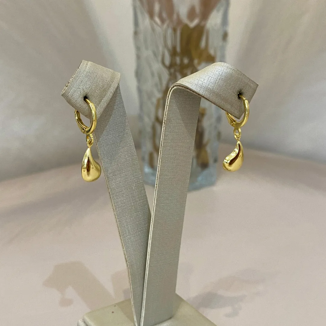ARGOLA PINGENTE GOTA CURVA P