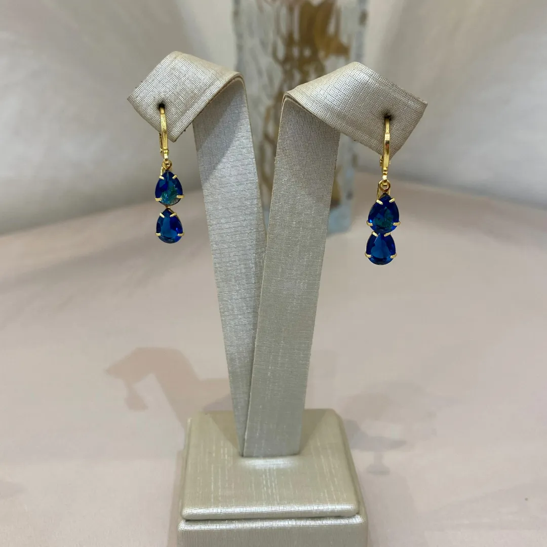 ARGOLA CLICK DUAS GOTAS AZUL MARINHO