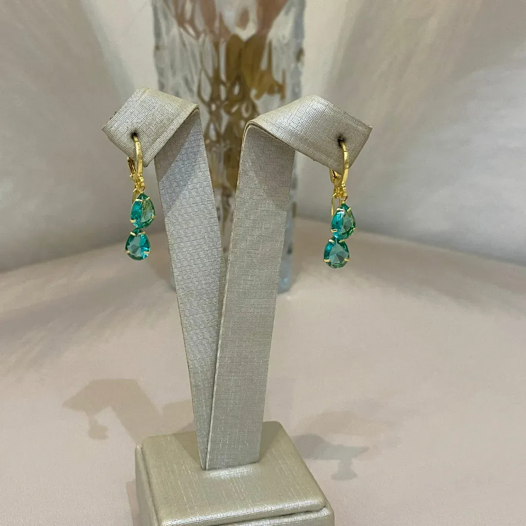 ARGOLA CLICK DUAS GOTAS TURMANILA VERDE
