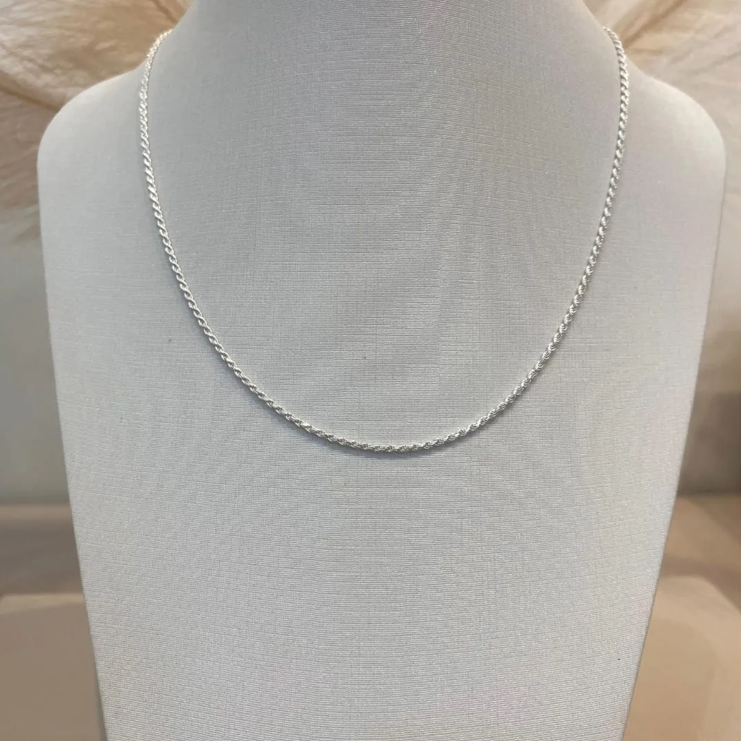 CORRENTE PRATA CORDÃO BAIANO 45CM