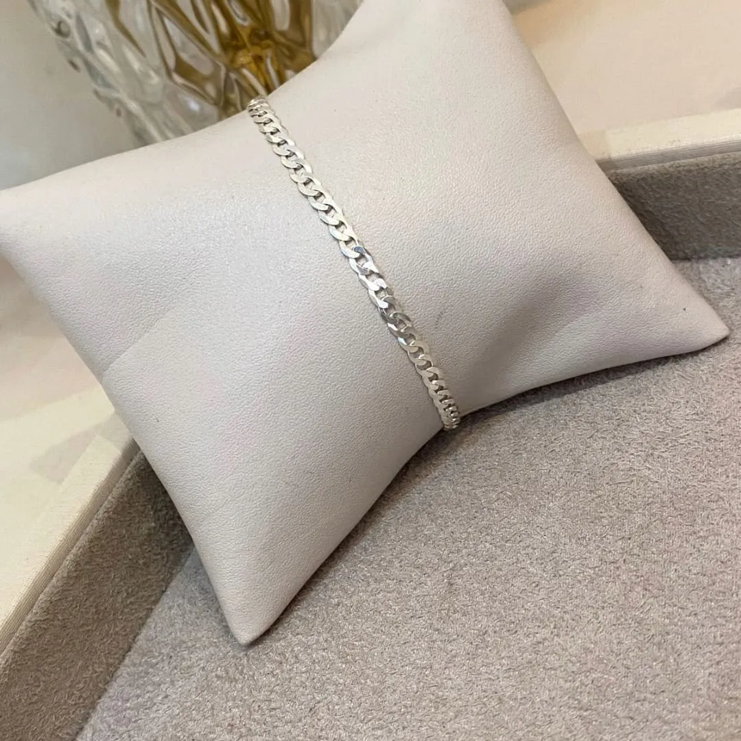 PULSEIRA GRUMMET PRATA MASCULINA 20CM