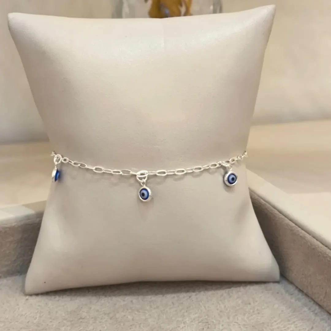 PULSEIRA PRATA OLHO GREGO P