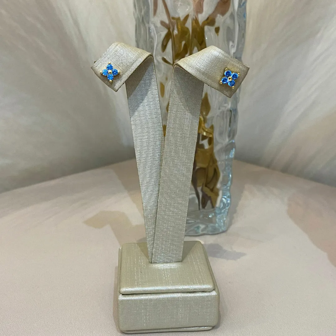 BRINCO FLOR AZUL
