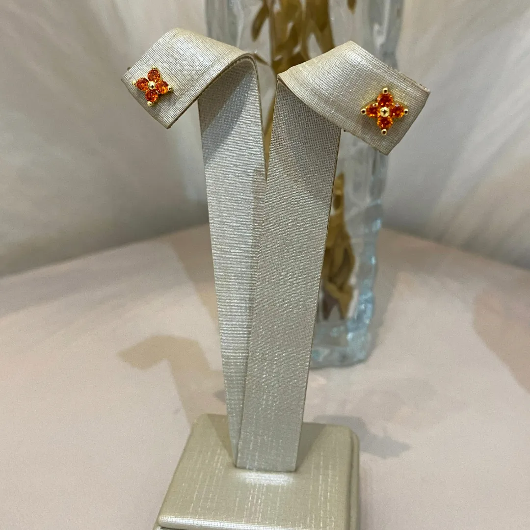 BRINCO FLOR LARANJA