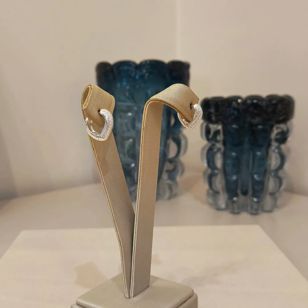 ARGOLA PRATA CORAÇÃO CRAVEJADO G