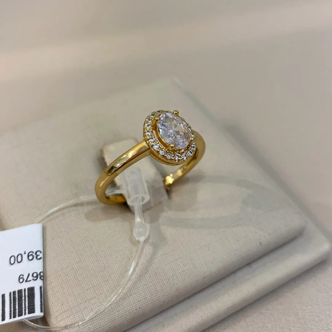 ANEL SOLITÁRIO ZIRCÔNIA CRISTAL TAMANHO 21