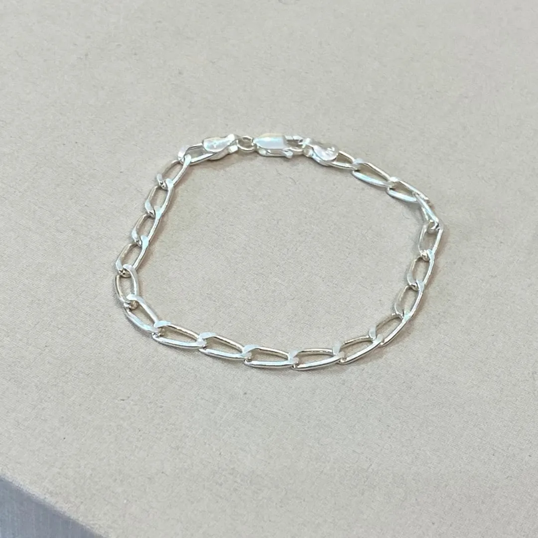 PULSEIRA PRATA MASCULINA INFANTIL ELOS GRANDES