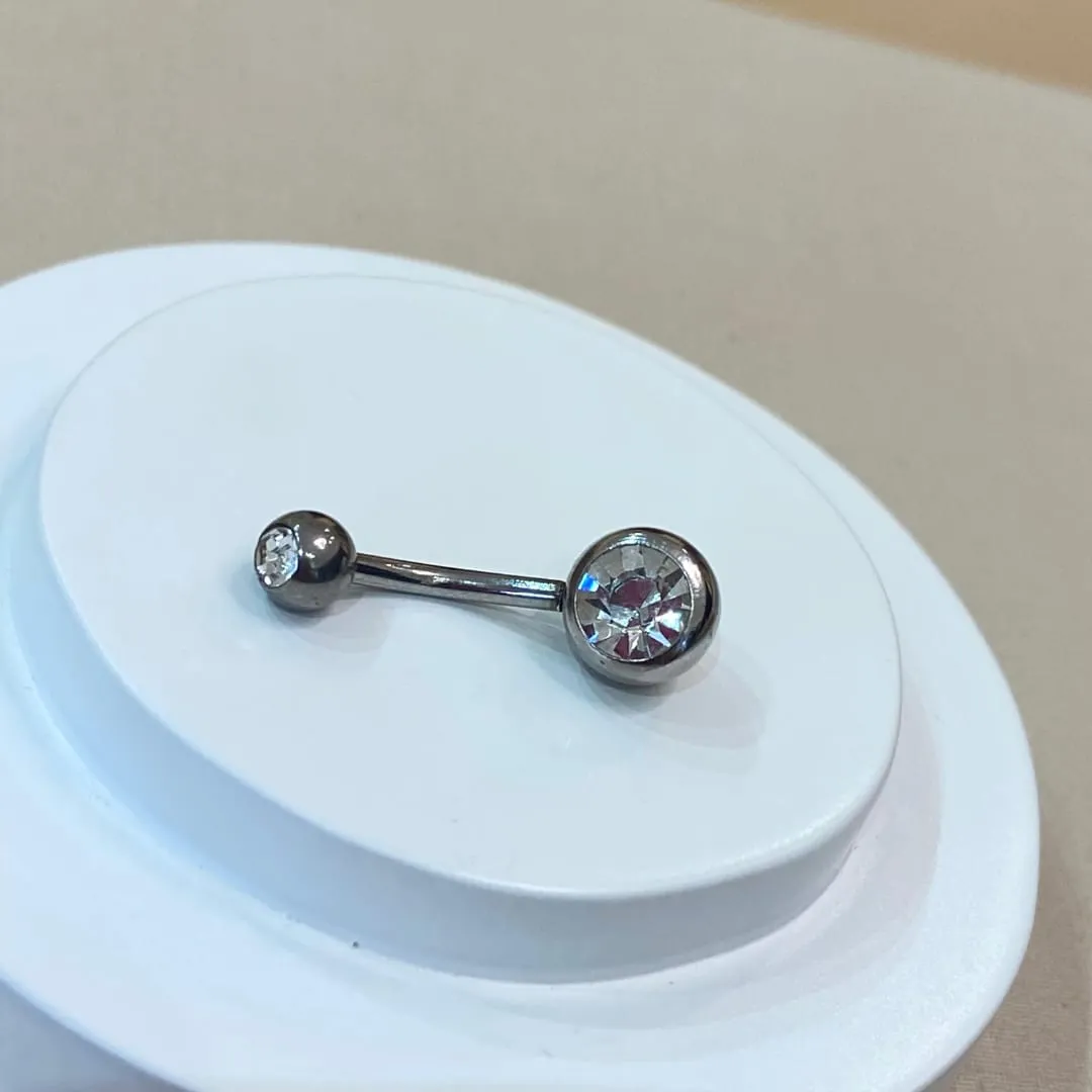PIERCING UMBIGO AÇO ZIRCÔNIA CRISTAL