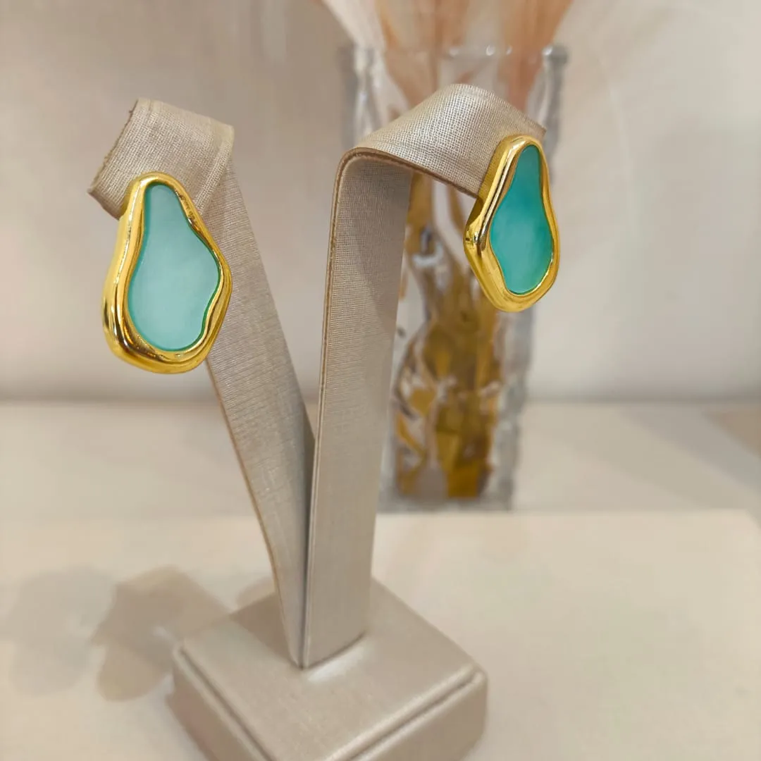 BRINCO ORGÂNICO RESINADO VERDE TIFFANY