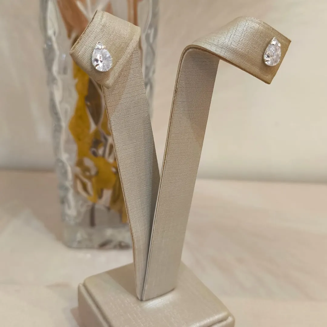 BRINCO PRATA 925 GOTA CRISTAL