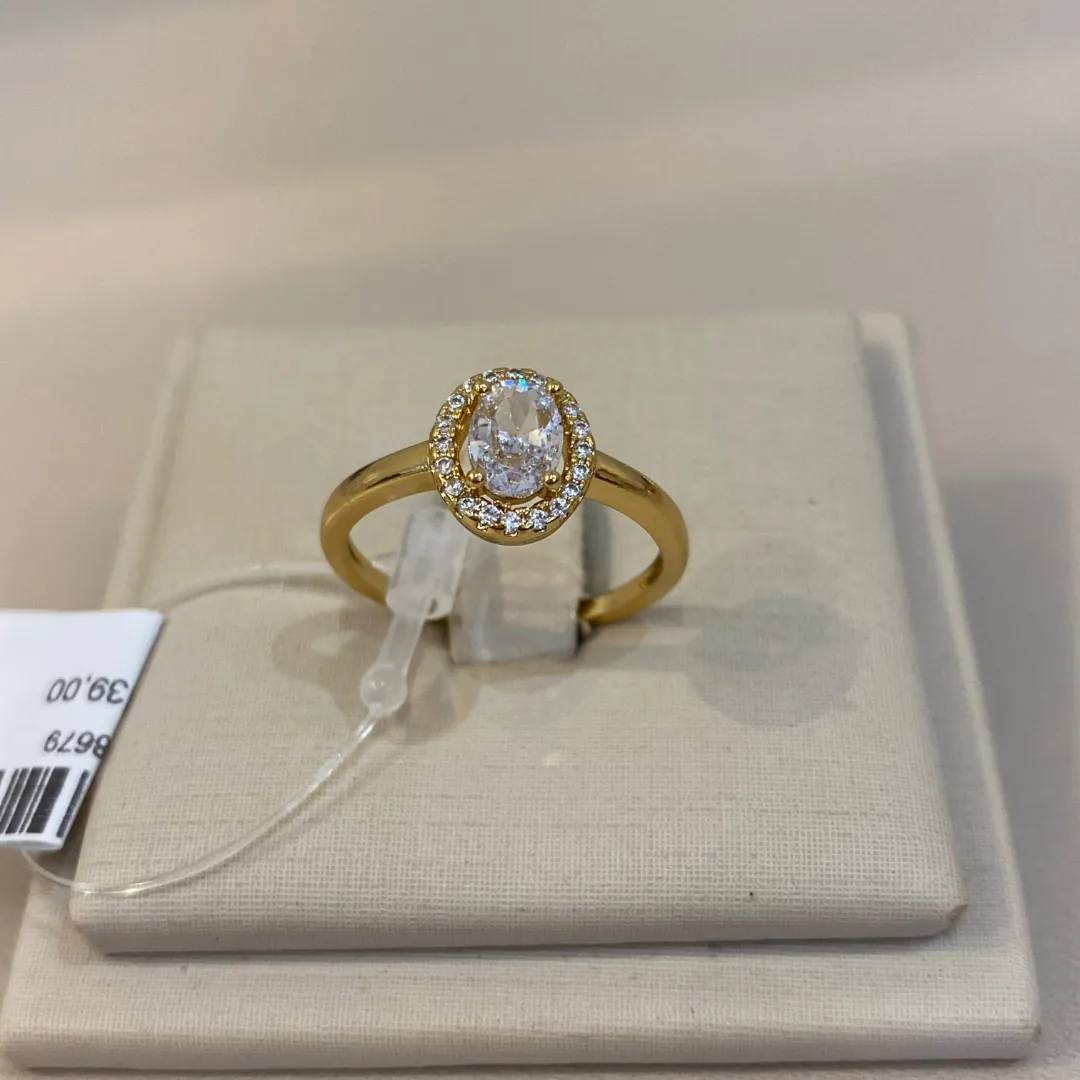ANEL SOLITÁRIO ZIRCÔNIA CRISTAL TAMANHO 21