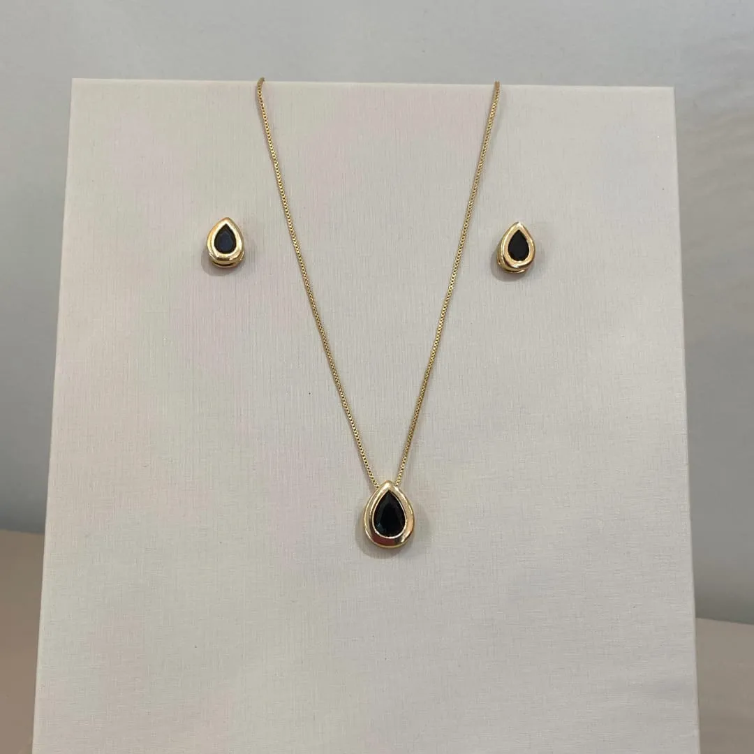 CONJUNTO GOTA ÔNIX/PRETO