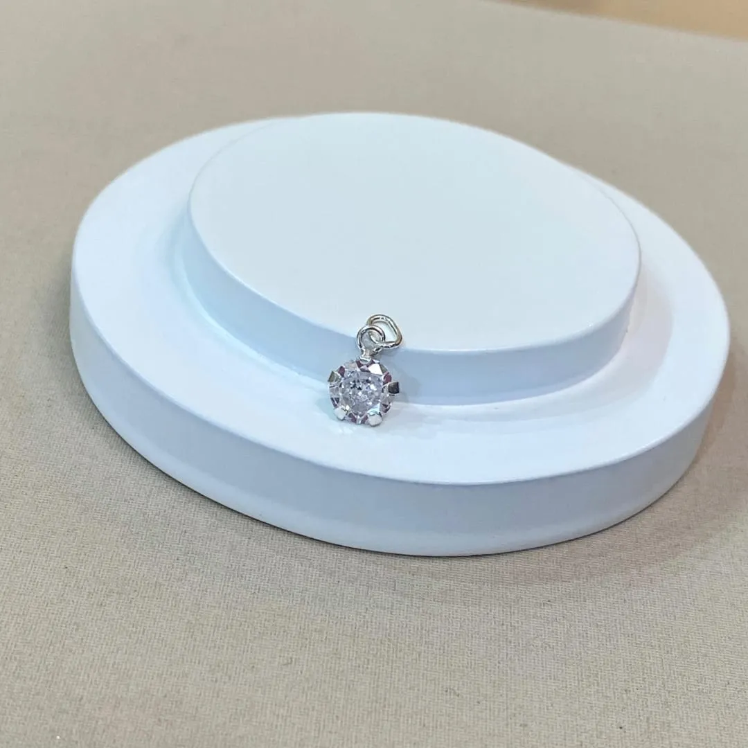 PINGENTE PRATA PONTO DE LUZ CRISTAL