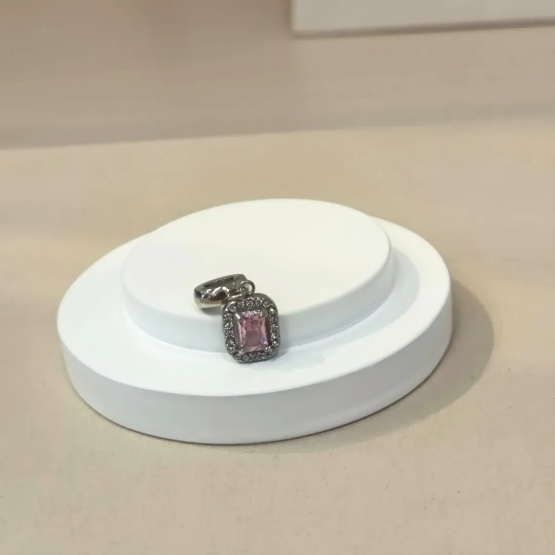BERLOQUE AÇO RETÂNGULO ROSA