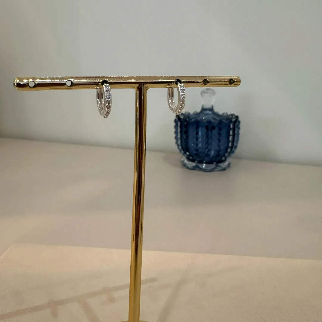 ARGOLA PRATA CRAVEJADA P