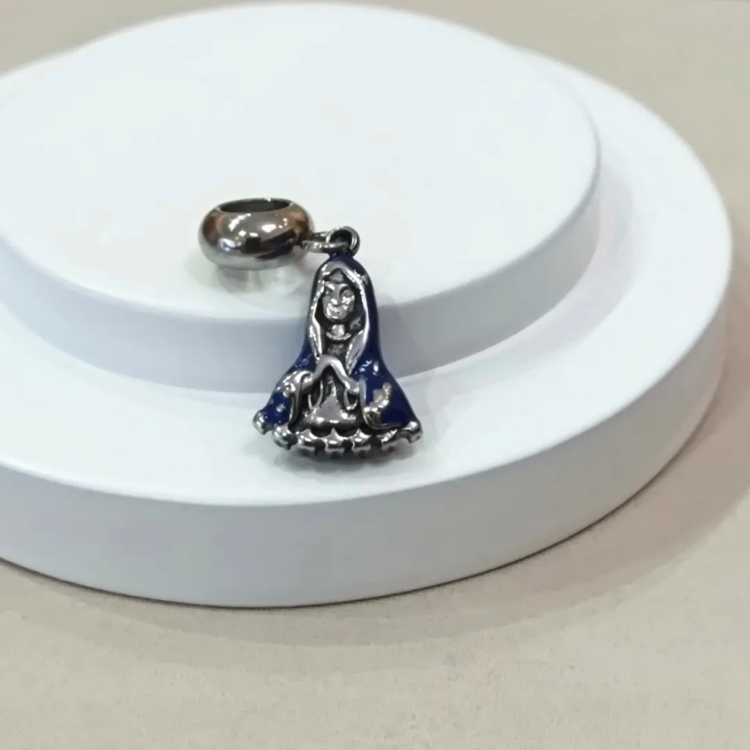 BERLOQUE AÇO NOSSA SENHORA COM MANTO AZUL