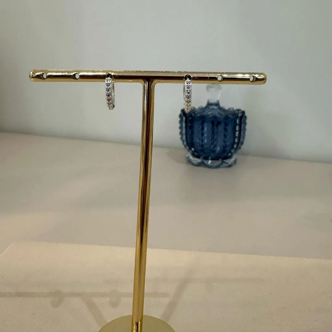 ARGOLA PRATA CRAVEJADA P