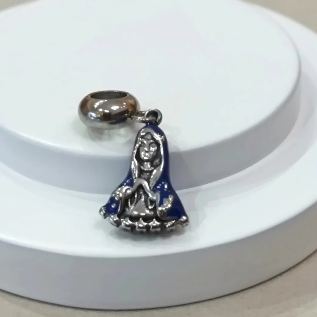 BERLOQUE AÇO NOSSA SENHORA COM MANTO AZUL