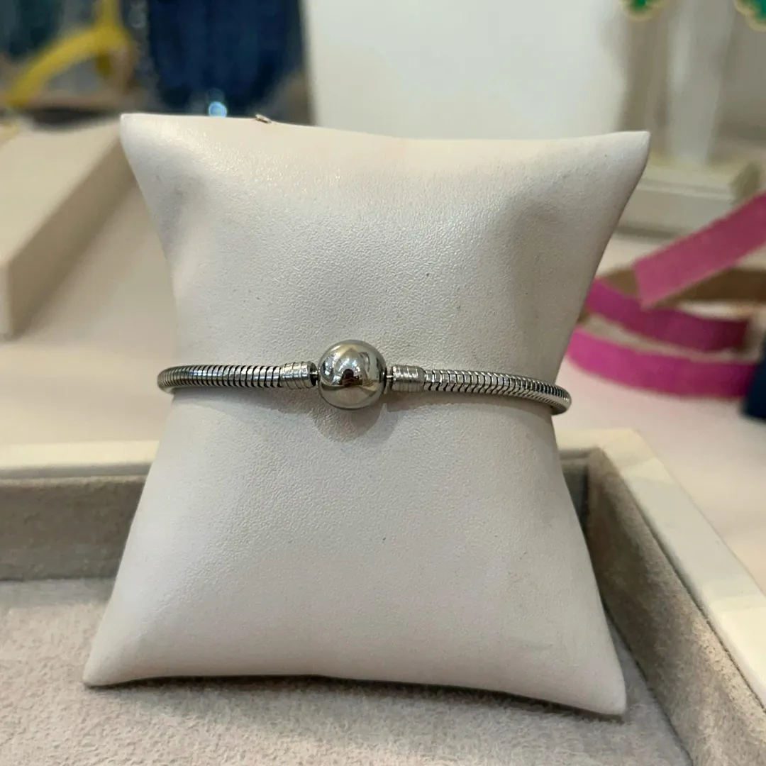 PULSEIRA AÇO PANDORA 19CM FECHO BOLINHA