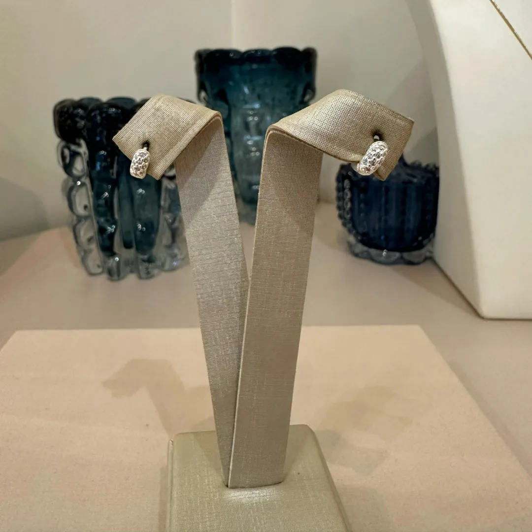 ARGOLA PRATA CRAVEJADA MINI