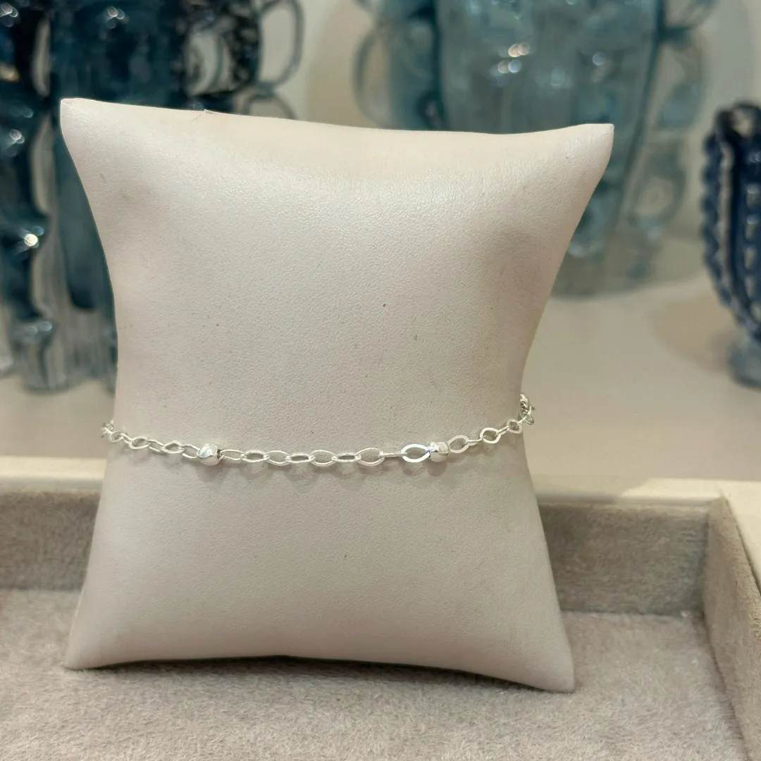 PULSEIRA PRATA BOLINHAS