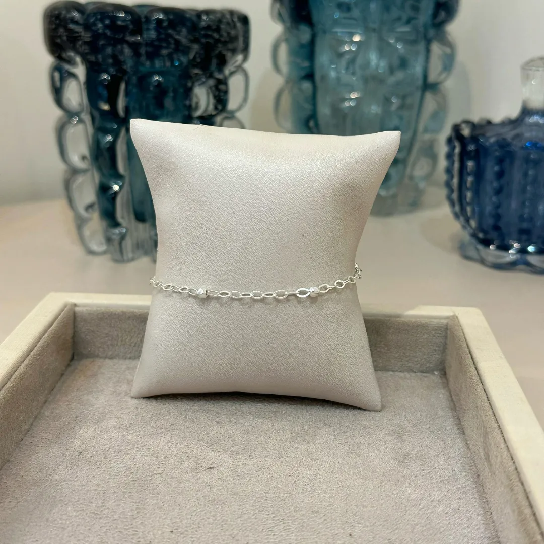 PULSEIRA PRATA BOLINHAS