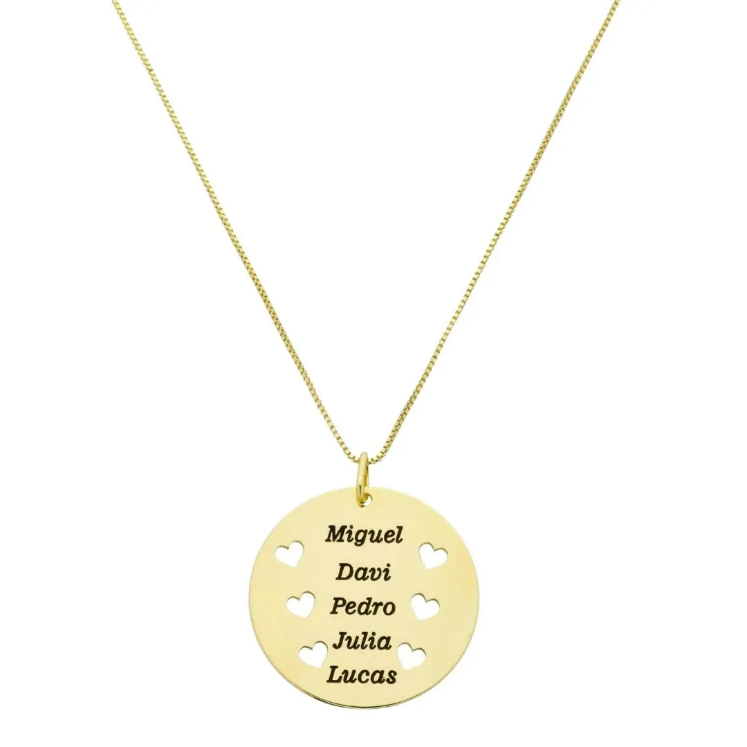 COLAR PERSONALIZADO MANDALA MULTIPLOS NOMES