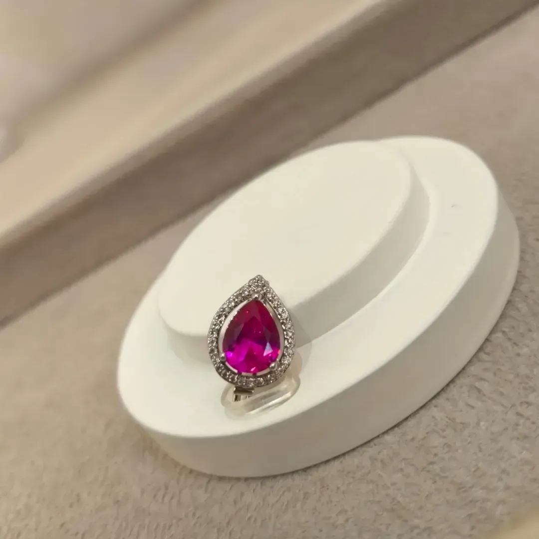 PINGENTE GOTA PINK CRAVEJADA PARA PULSEIRA