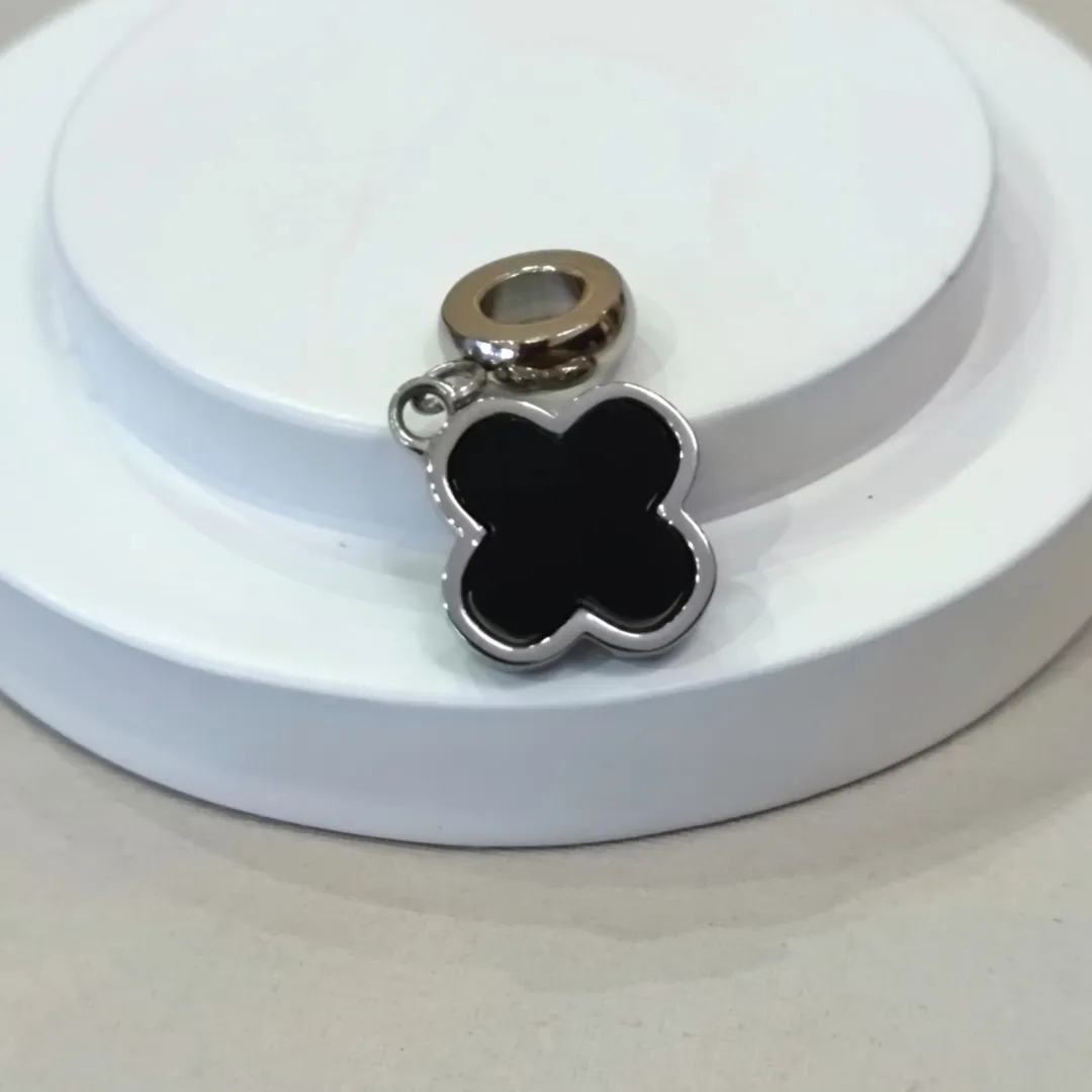 BERLOQUE AÇO TREVO VAN CLEEF PRETO
