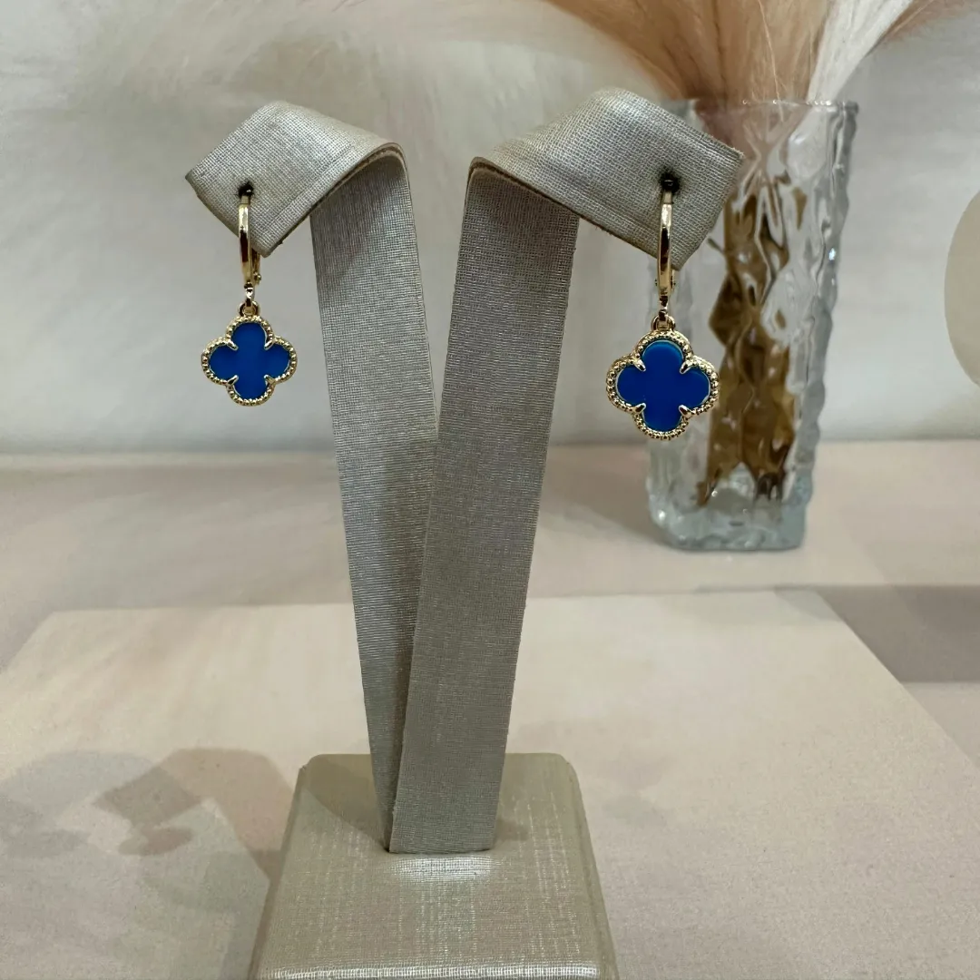 ARGOLA CLICK TREVO VAN CLEEF AZUL