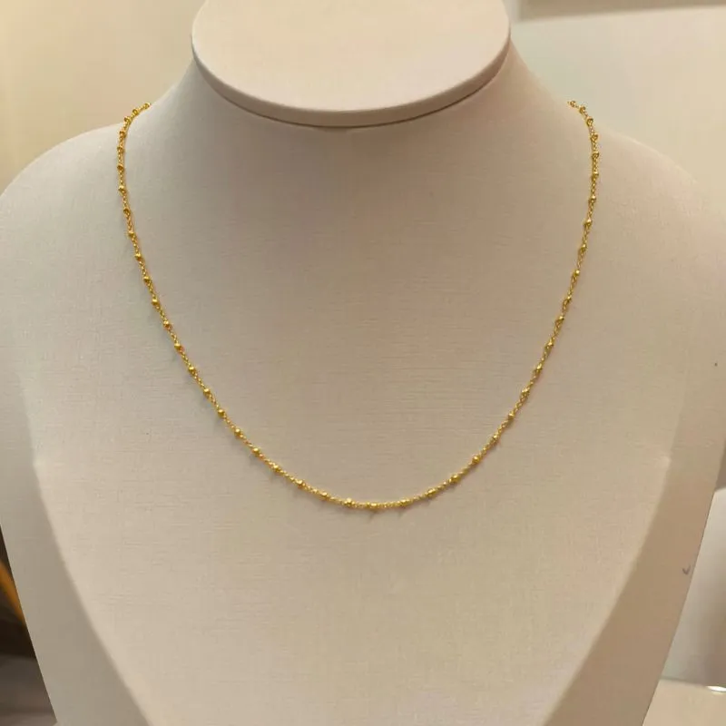 CHOKER ELO PORTUGUÊS E ESFERAS