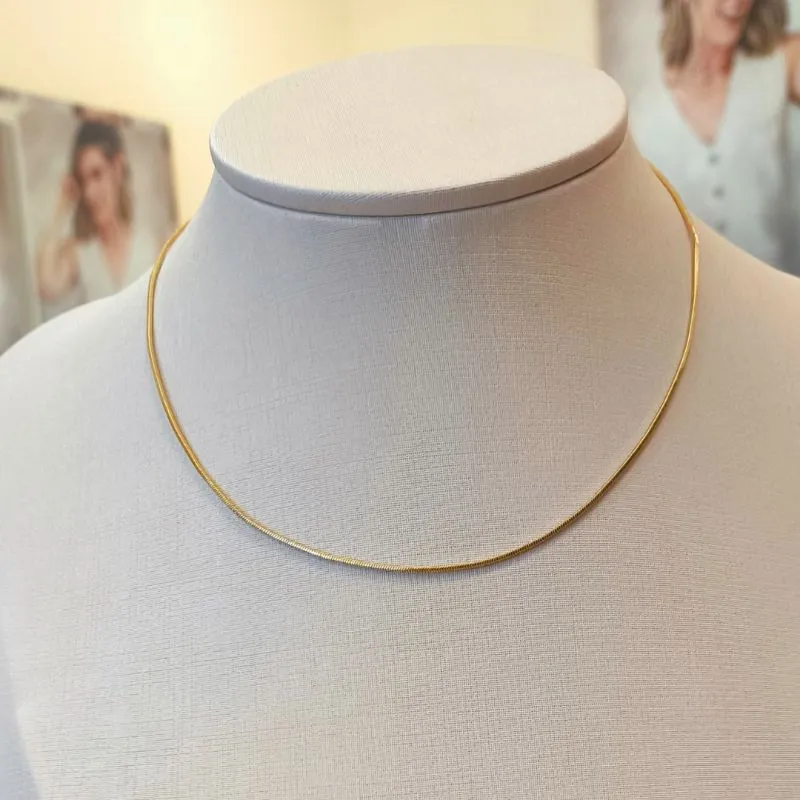 CHOKER RABO DE RATO DAIAMANTADA 1MM