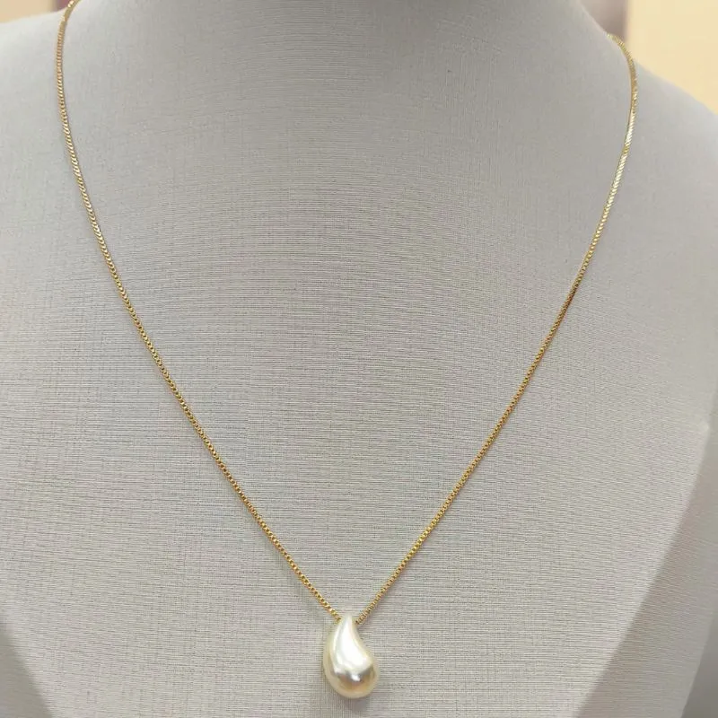 COLAR VENEZIANA COM PINGENTE GOTA PÉROLA P