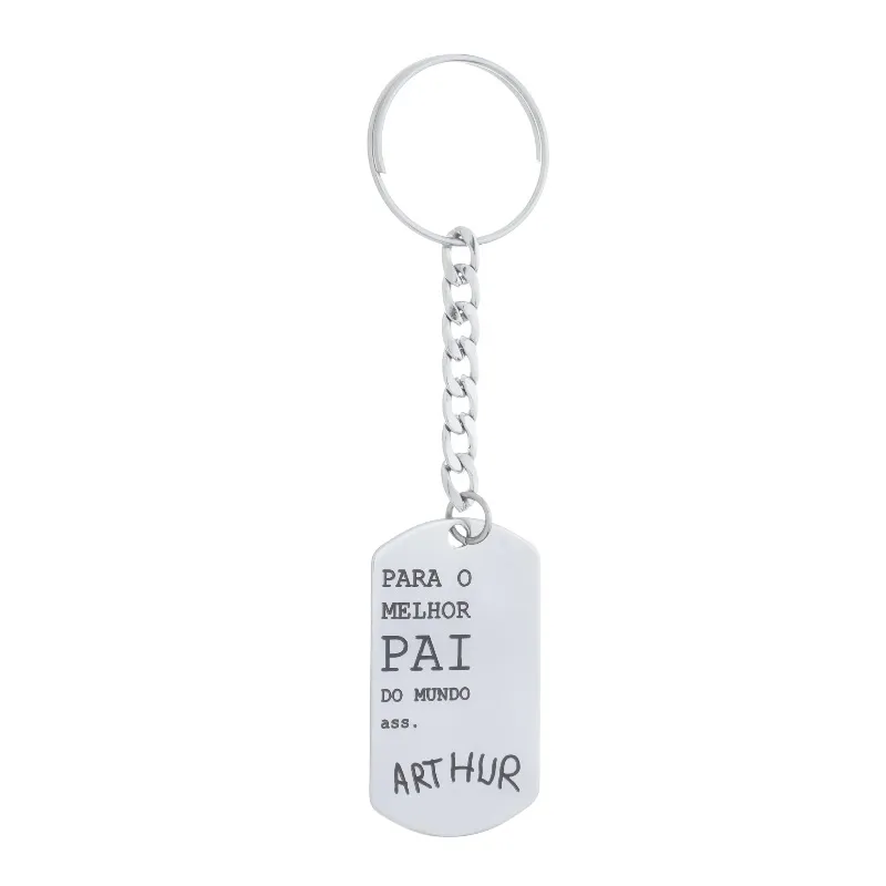 CHAVEIRO PERSONALIZADO AÇO MANUSCRITO