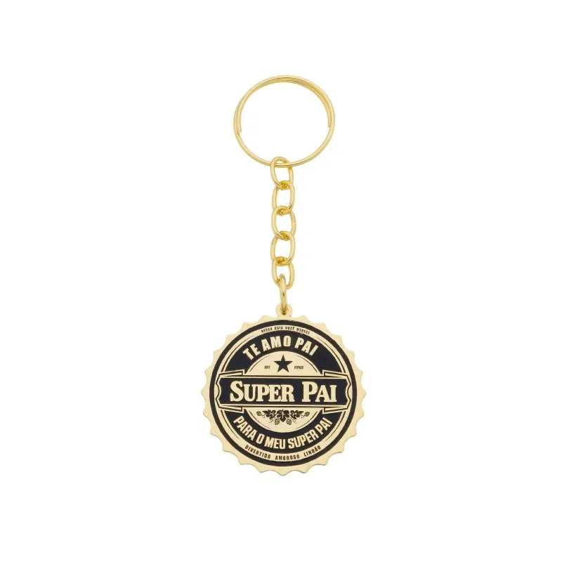 CHAVEIRO SUPER PAI BANHO DE OURO