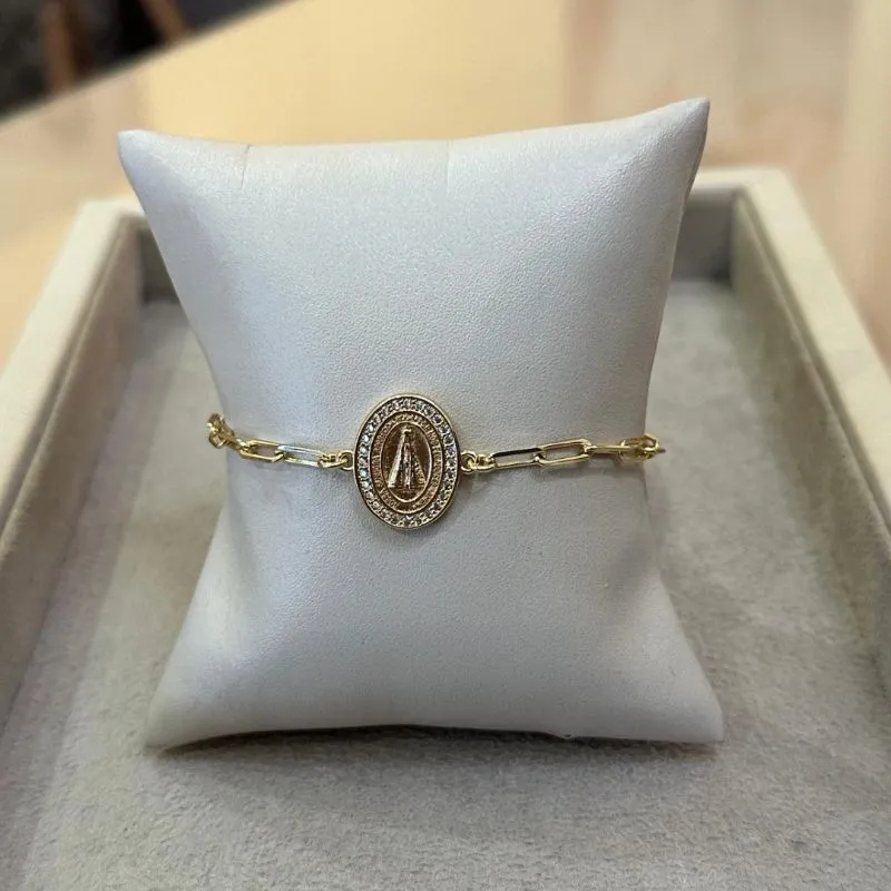 PULSEIRA CARTIER COM MEDALHA NOSSA SENHORA APARECIDA