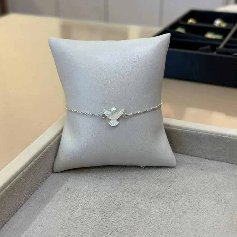 PULSEIRA PRATA CARTIER ESPÍRITO SANTO MADREPÉROLA