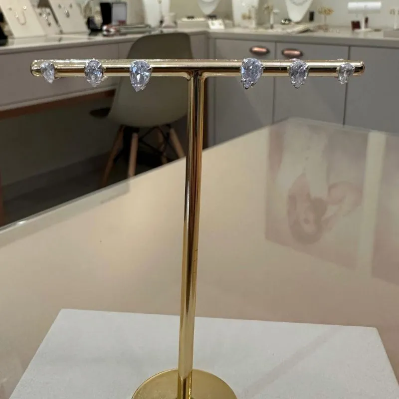 TRIO PRATA GOTA ZIRCÔNIAS
