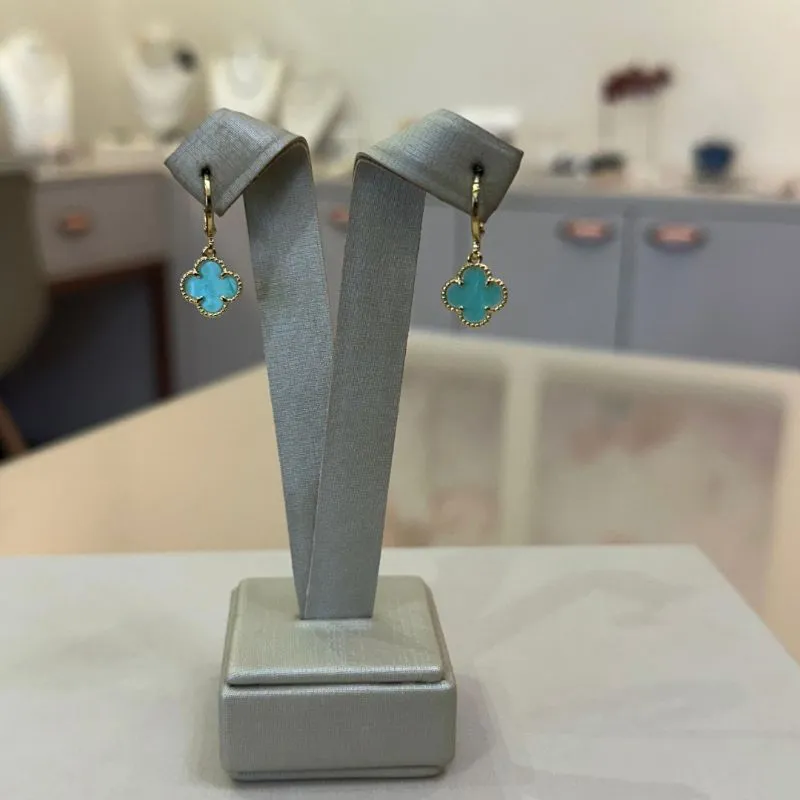 ARGOLA CLICK TREVO VAN CLEEF  AZUL TIFFANY