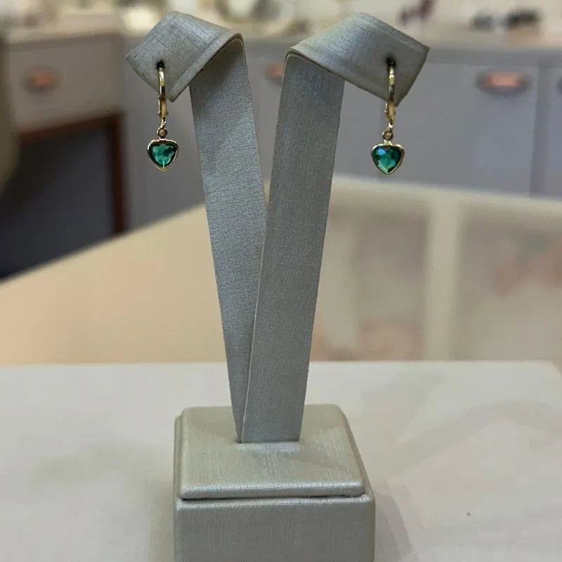 ARGOLA CORAÇÃO ZIRCÔNIA TURQUESA