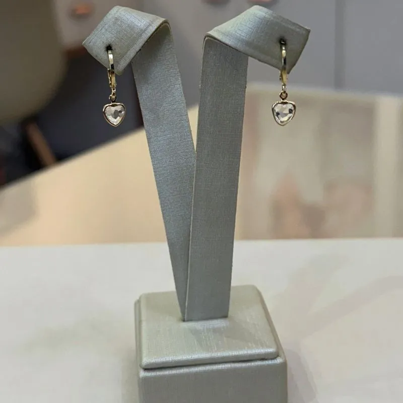 ARGOLA PINGENTE ZIRCÔNIA CORAÇÃO
